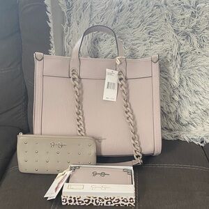 NWT Jessica Simpson Alexis tote with matching small Fiona wallet and EUC case